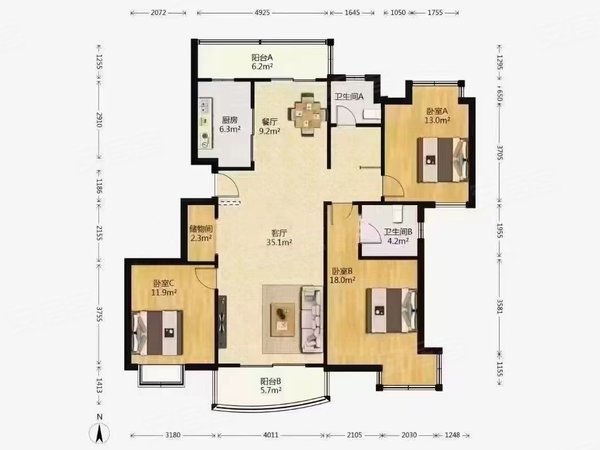 上海嘉定安亭芙蓉金厢园地铁口三房两厅两卫,位置好,采光很好,南北