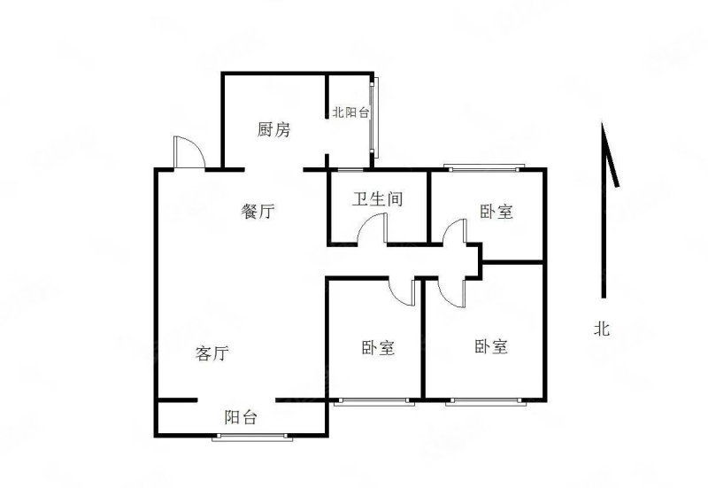 汇金公寓3室2厅1卫138.37㎡南北140万