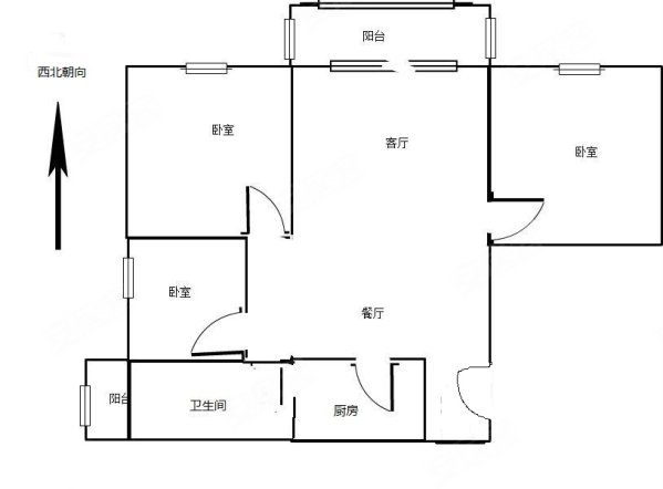 银湖山庄3室2厅1卫93.2㎡西北238万