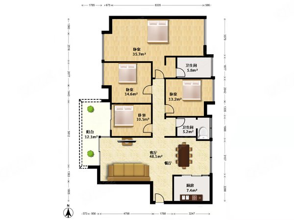 广州番禺亚运城亚运城天誉亚运城天誉 4室2厅2卫 电梯房 精装修 144平