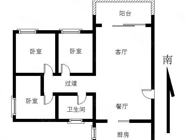 文冲租房,瑞东花园 3室2厅1卫 南北通透 72平 电梯房,黄埔租房-广州58
