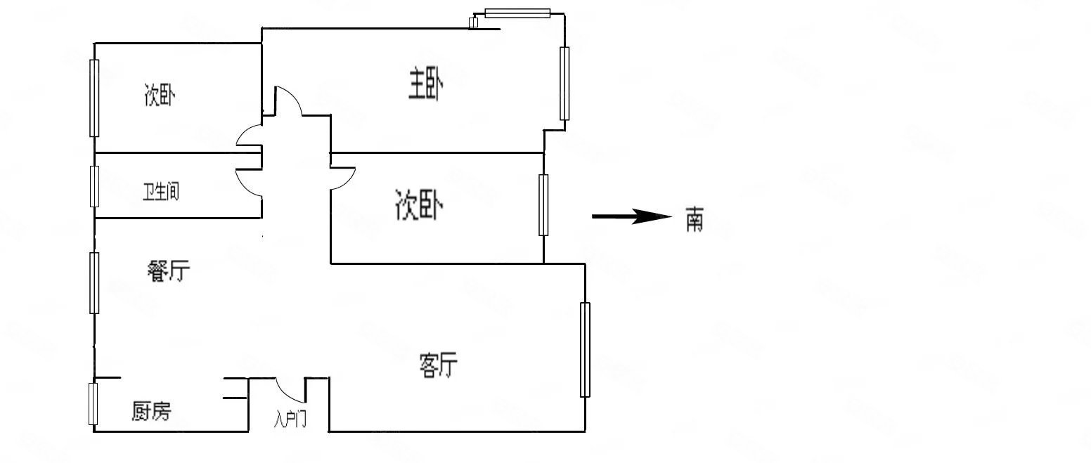 证大多伦多花园3室2厅1卫130㎡南北99.8万