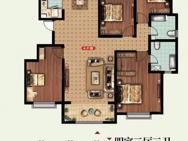 日照东港新市区御景东方御景东方  195平精装四居室 拎包入住 南北