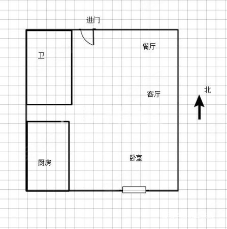 恒大绿洲1室1厅1卫45㎡南北23.5万