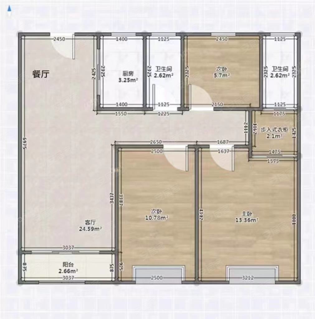 众安顺源里3室2厅2卫95㎡南北215万