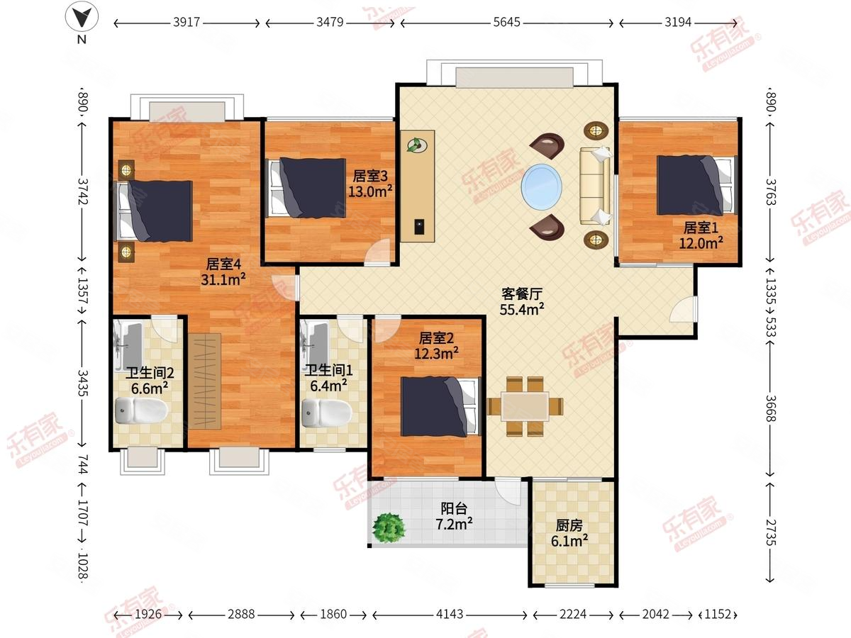 龙城国际笋盘 副总极力推荐 大社区花园 南北通透户型