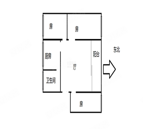 下塘新村3室2厅1卫88㎡东330万