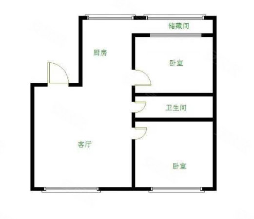 新元公寓2室1厅1卫88㎡南北40万