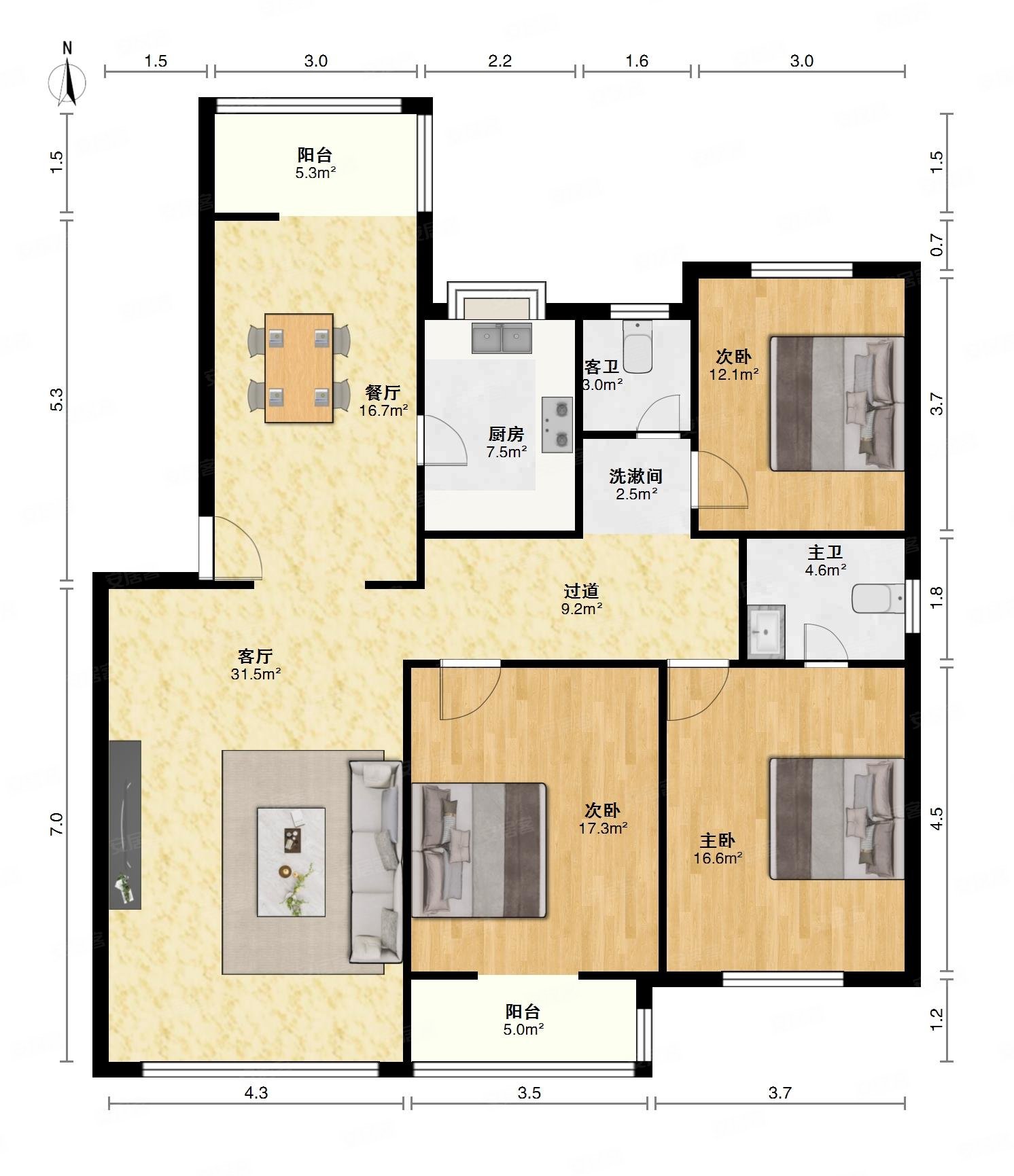 南湖花园城祥和苑南北通透交通便利双卫近地铁板楼