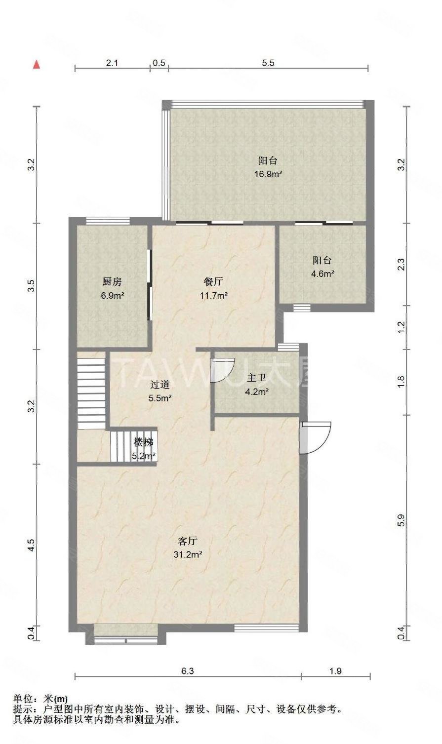 欧香名邸(别墅)3室2厅3卫163.58㎡南北1298万