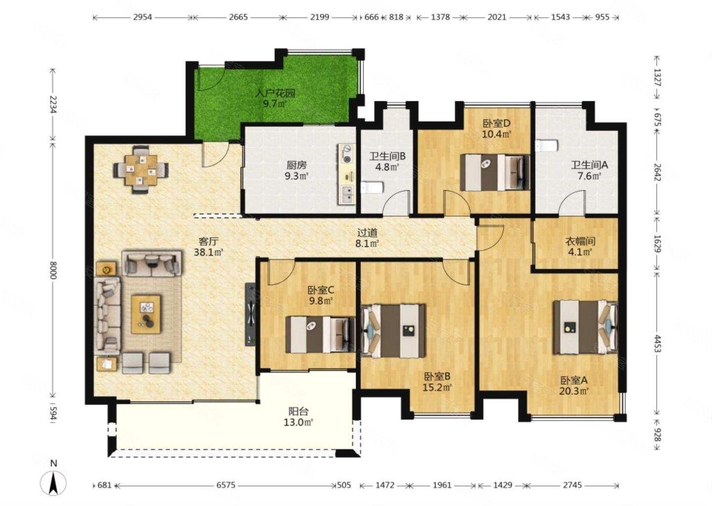 中海花城湾4房178方品质小区繁华地段