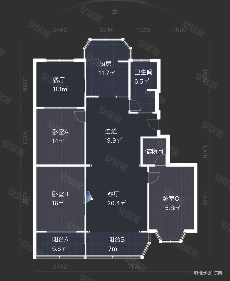 启秀花园3室2厅2卫150㎡南350万