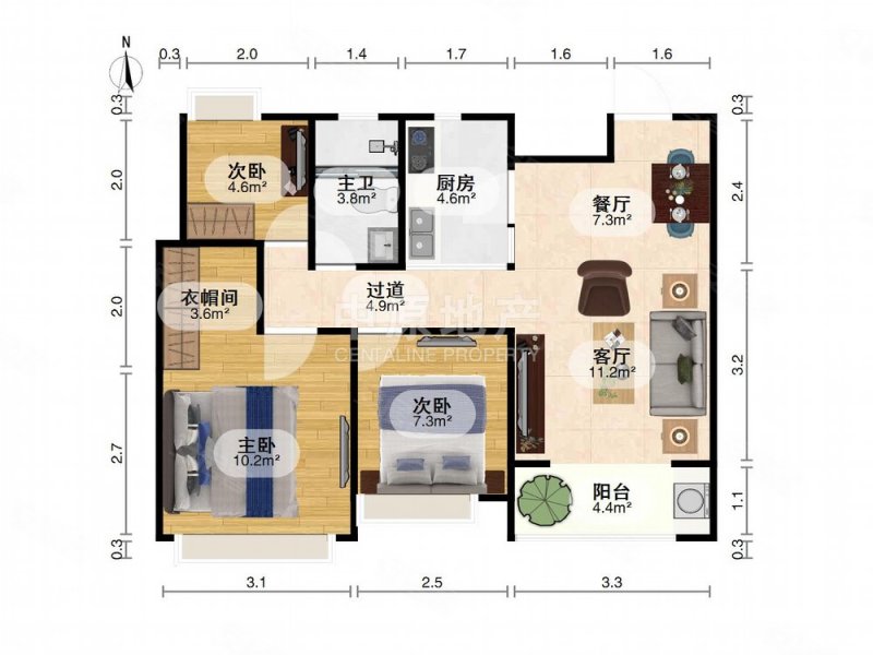 静安府(东区)3室2厅2卫93.99㎡南956万