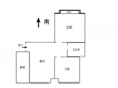 上海静安市北工业园粤秀名邸 2室2厅1卫  电梯房 88平米出租房源真实图片