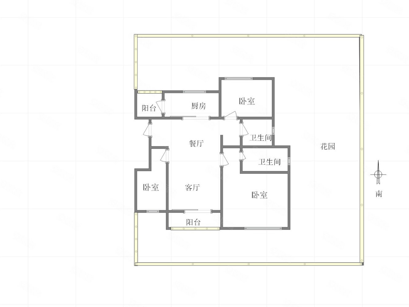 金融街九龙金悦府(一二期)3室2厅2卫89㎡南北100万