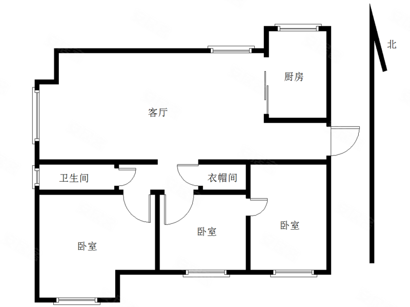 水木清华3室1厅1卫124.14㎡南北133万