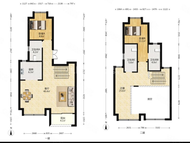 光谷正荣府4室2厅2卫143.9㎡南北212万