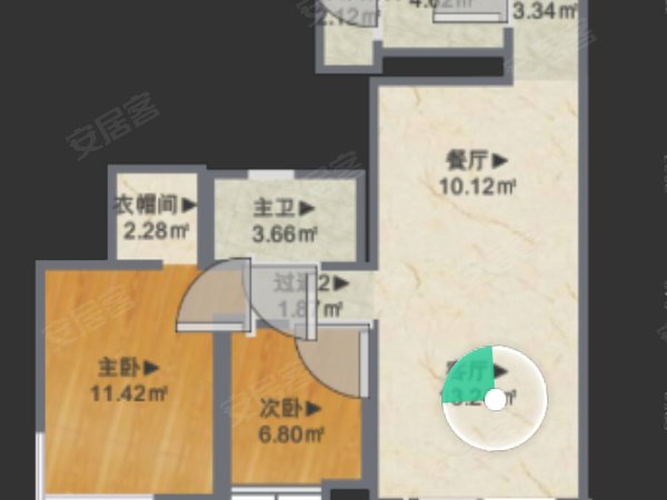 广州荔湾黄沙逸翠湾逸翠湾 2室2厅1卫 电梯房 精装修 89平出租房源