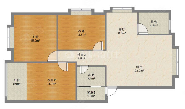 警苑3室2厅1卫116.47㎡南北110万