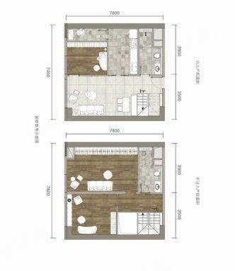 曼哈顿2室2厅1卫48㎡西南55万