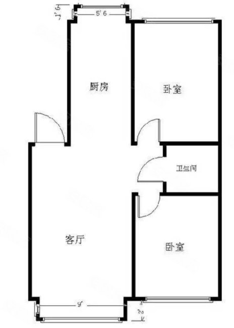 钻石名城2室1厅1卫99㎡南北35万