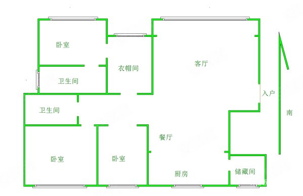 凯旋城3室2厅2卫169㎡南北125万