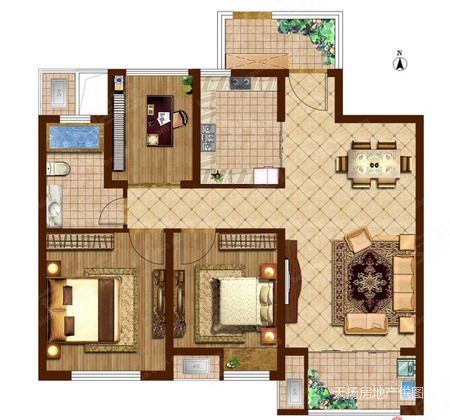 全新精装三房 中间楼层, 香漫雅园二手房, 3室2厅1卫, 218万元 - 苏州