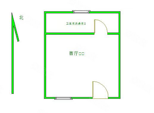 宫门口头条小区1室0厅1卫16.5㎡南北205万