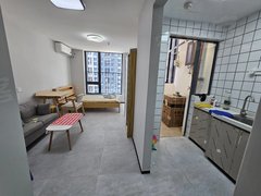 总部新区公寓整租，大单间带生活阳台，独立厨房，近地铁，实景照