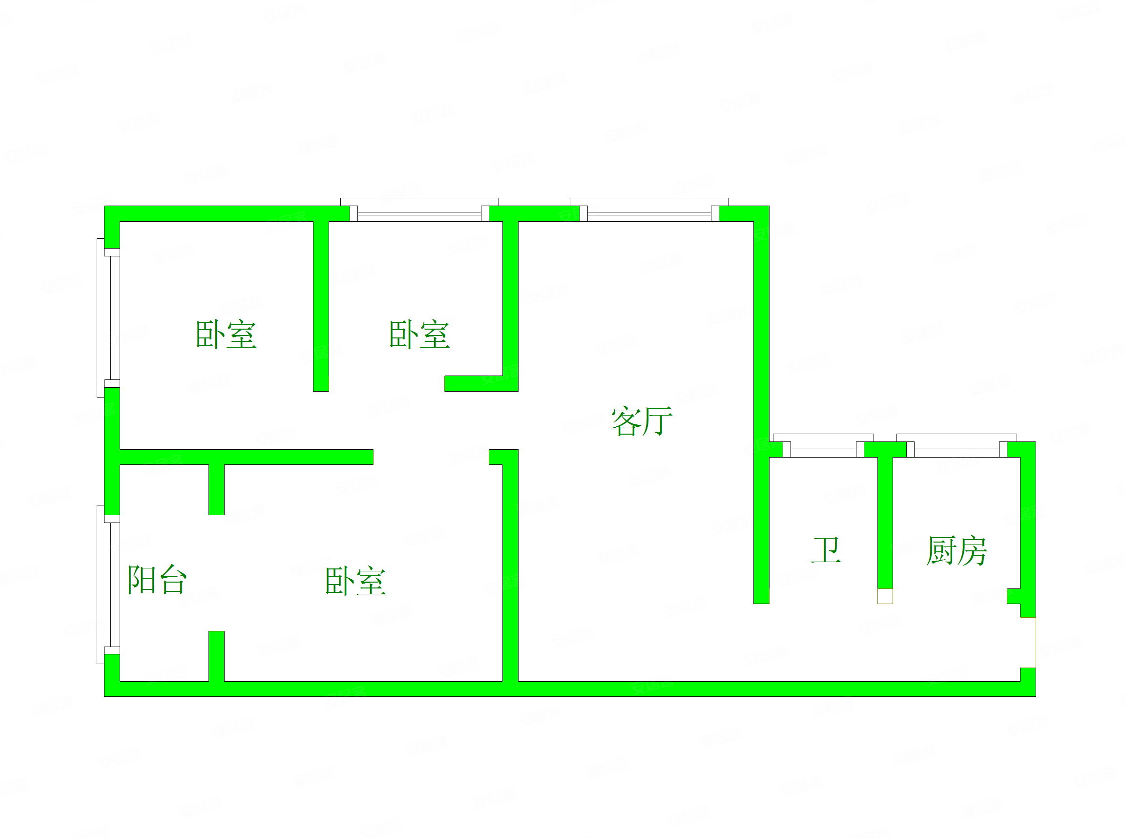 重邮教师公寓3室1厅1卫85㎡南北69万