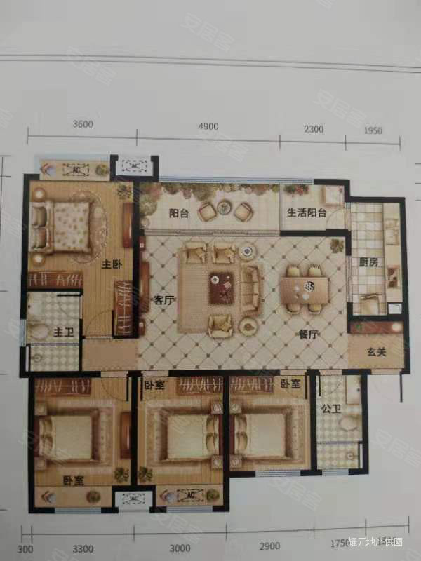 公园道1号4室2厅2卫141㎡南北118万