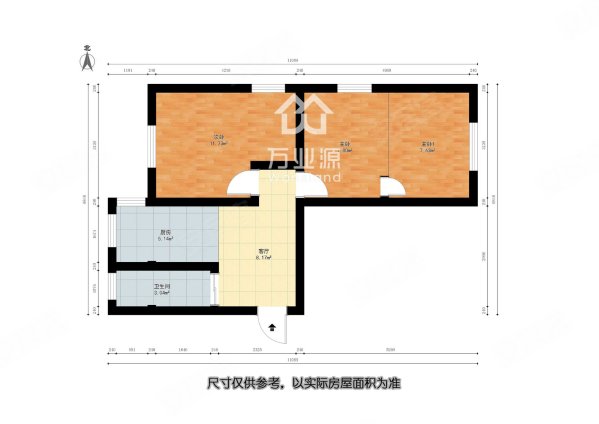 遵义里3室1厅1卫52.3㎡东西49.8万