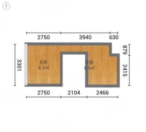 天安云谷二期2室1厅1卫44㎡南128万