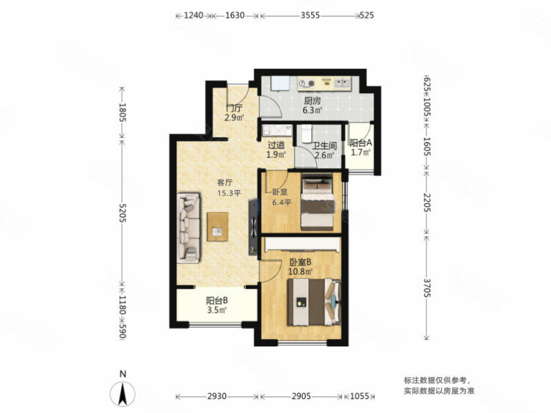 万科金域东郡  急售小两室