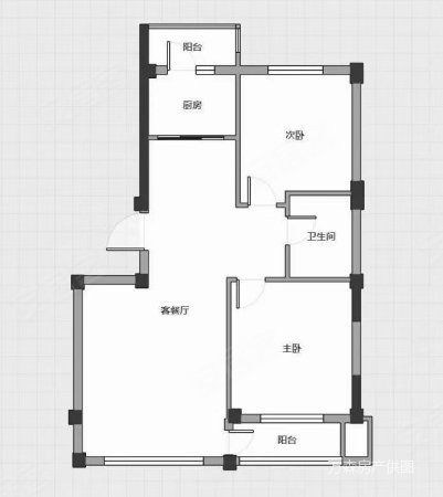 世贸皇冠花园2室2厅1卫115.92㎡南北59.8万