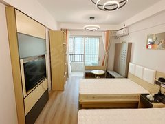 中海湖畔公寓精装一室出租，家具家电齐全，拎包入住！