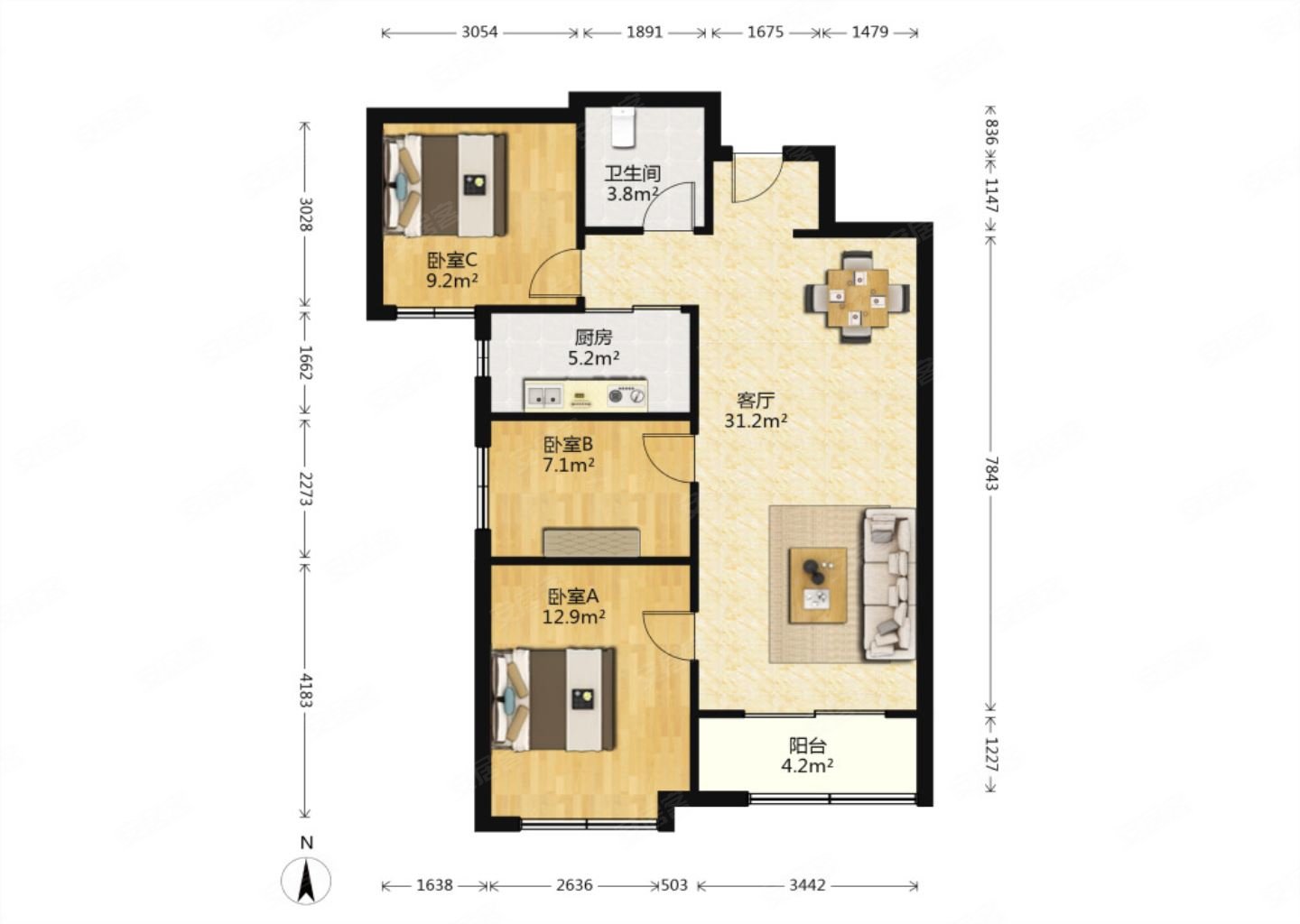 昆明路地铁口满三满二2t4板式楼随时看房诚心出售