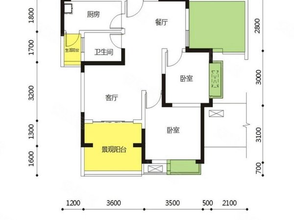 【多图】汇东星城,壮锦大道租房,汇东星城 3室2厅1卫 电梯房 精装修82