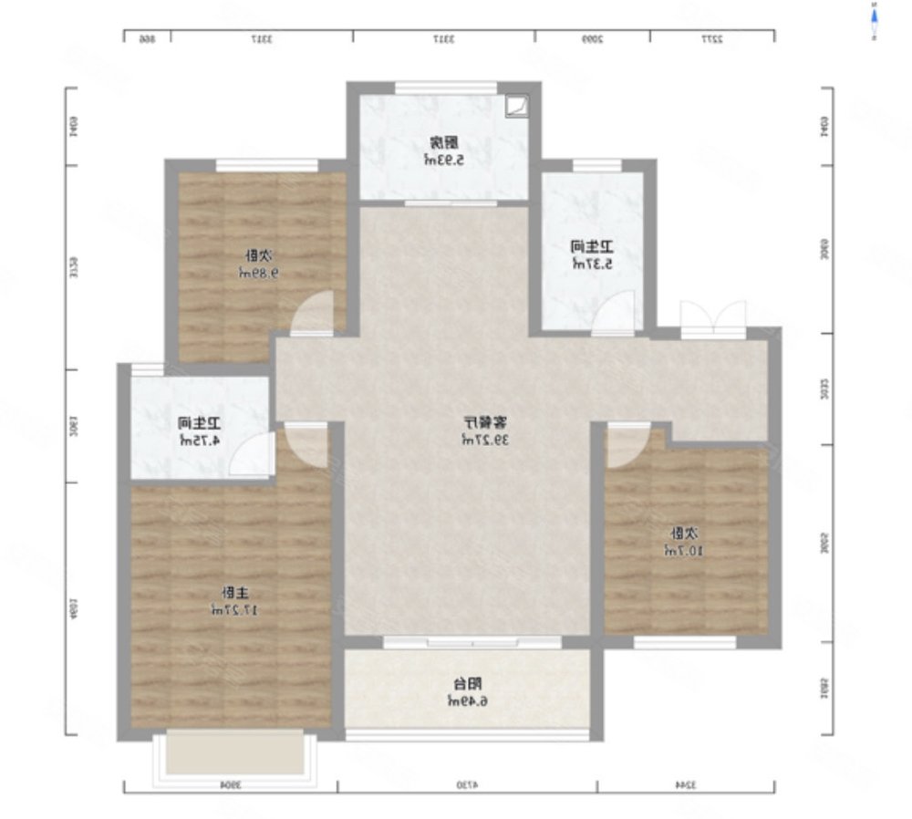 急售善国贾苑125平998万带车位飞机户型售楼处手续