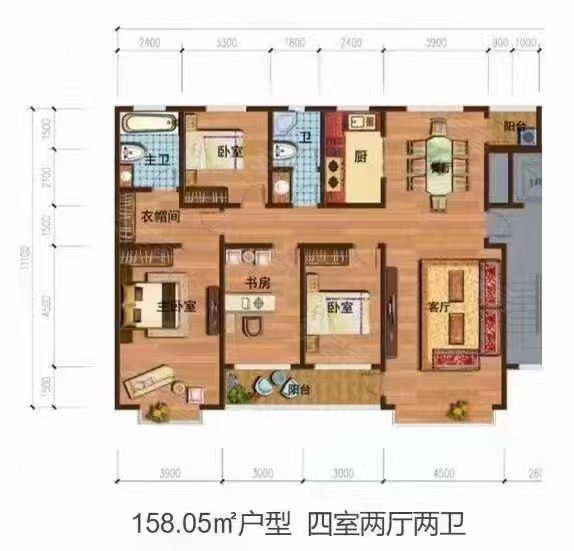 移动公司住宅区6室2厅3卫400㎡南北570万