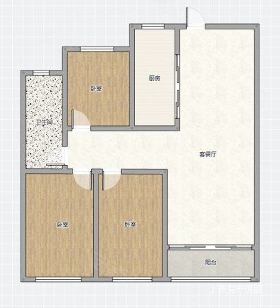 东方御园3室2厅1卫89㎡南北168.8万