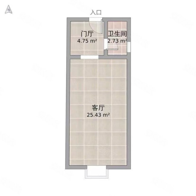 万乐城2室1厅1卫46㎡南北18万