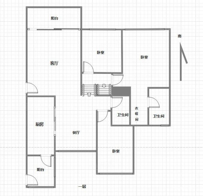 凯云新世界5室2厅4卫243.49㎡南1750万