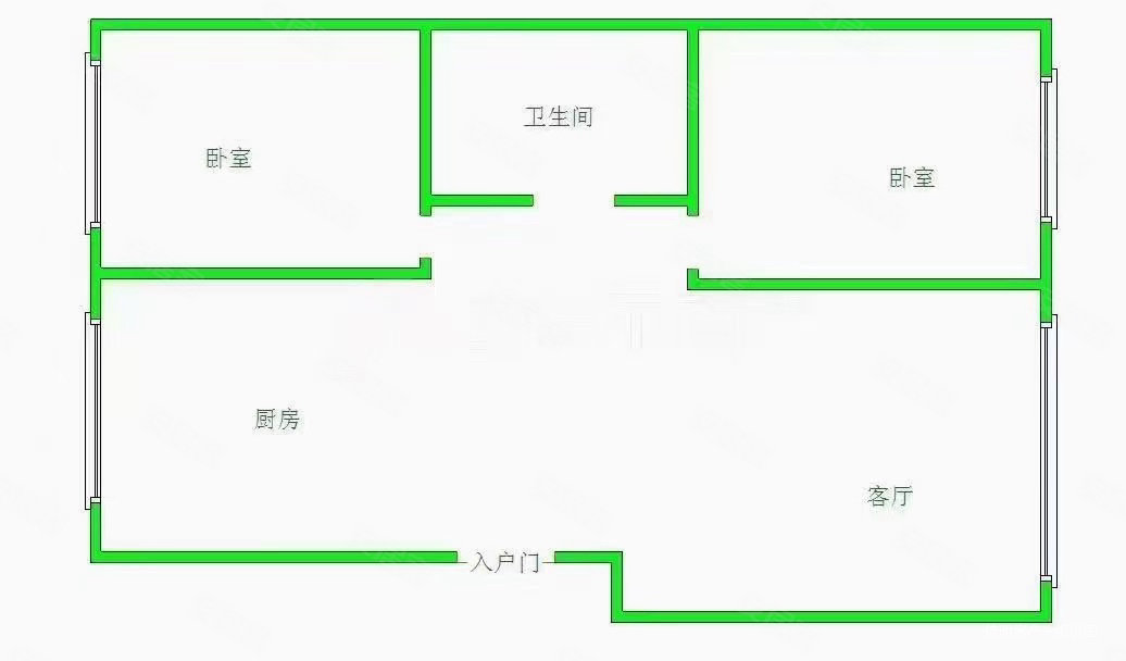 清华园(梅河口)2室2厅1卫89㎡南北51.8万