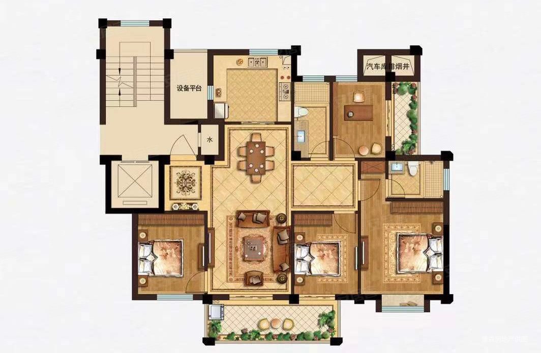星澜府四室两厅简单装修拎包入住看房方便有钥匙
