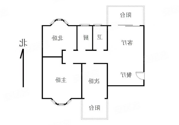 山水龙城竹里苑3室2厅1卫122.06㎡南北99.8万