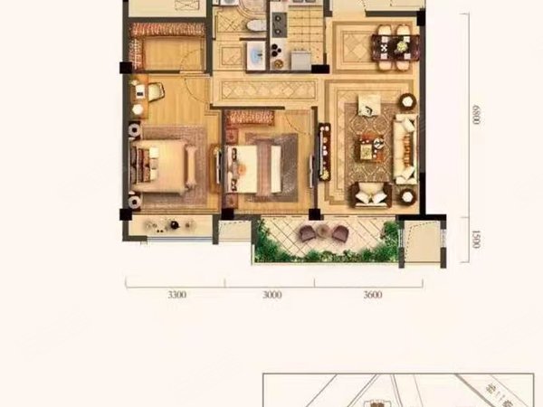 台州椒江锦江百货天韵水岸临近万达天韵水岸高层两室朝南带智能家具