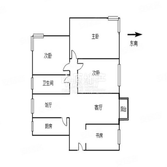 自由人花园4室2厅1卫109.58㎡南145万