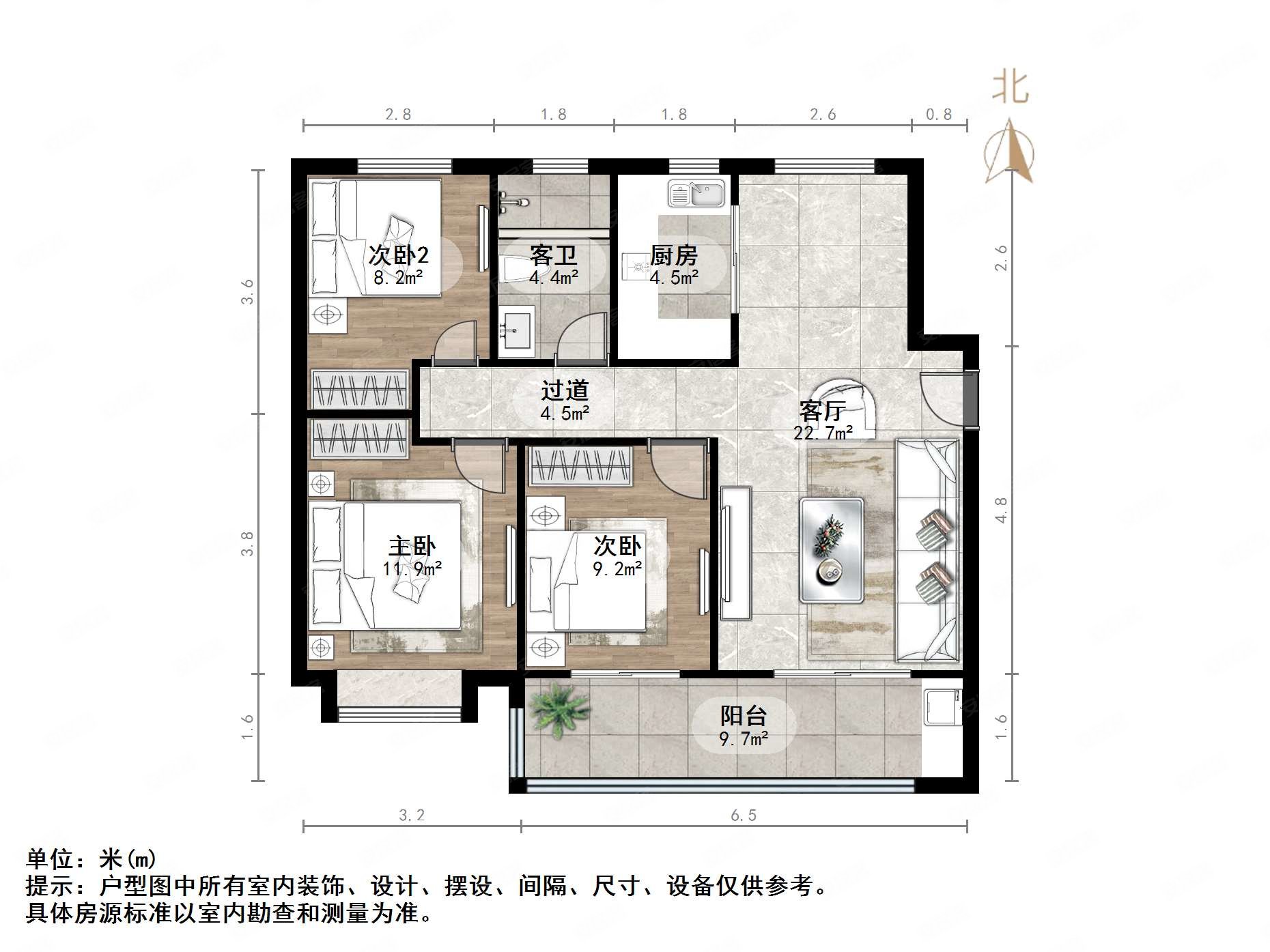 有电梯 南北通透 看房有钥匙 满二 高楼层视野好,力高澜湖郡二手房