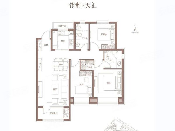 新都心 保利天汇 精装 家具家电齐全 靠近凯德广场 地铁长沙,市北租房